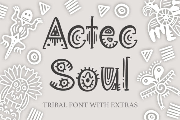 Aztec Soul: A Vibrant Display Font for Creative Makers
