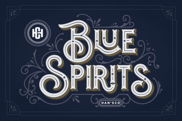 Blue Spirits: A Vintage Font for Handmade Creations