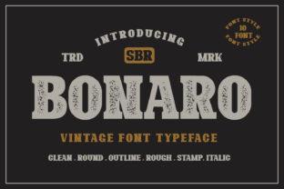 Bonaro Family: A Vintage-Inspired Font for Bold Branding