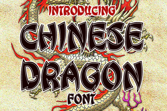 Chinese Dragon Font for Bold Web Design