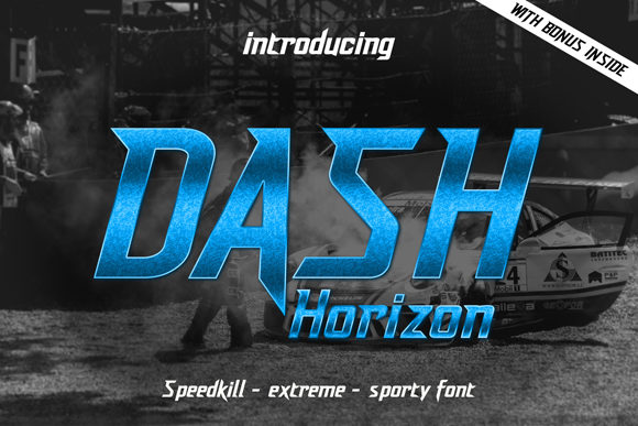 Dash Horizon: A Sporty Display Font for Bold Branding