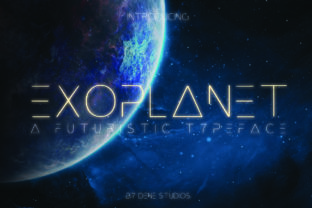 Exoplanet Font: A Futuristic Display Font for Bold Branding
