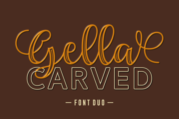 Gella Carved Duo Display Font for Bold Visuals