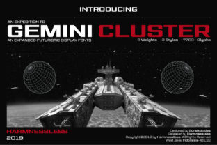Gemini Cluster - Expanded Fonts for Futuristic Editorial Designs