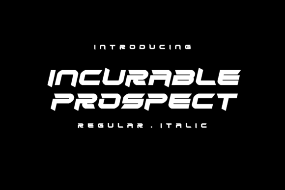 Incurable Prospect: A Display Font for Bold Editorial Design