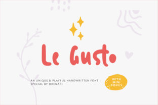 Le Gusto: A Playful Display Font for Creative Projects