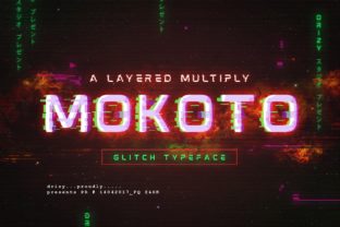 Mokoto: A Glitchy Display Font for Bold Digital Campaigns