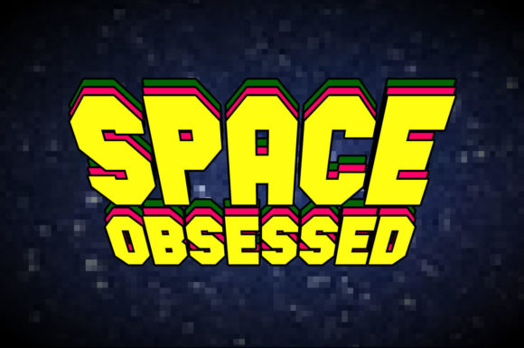 Space Obsessed Font for Retro-Themed Editorial Design