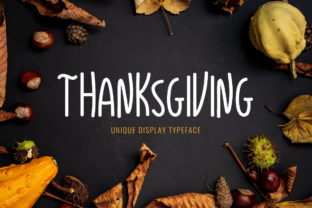 Thanksgiving Font for Handmade Creations